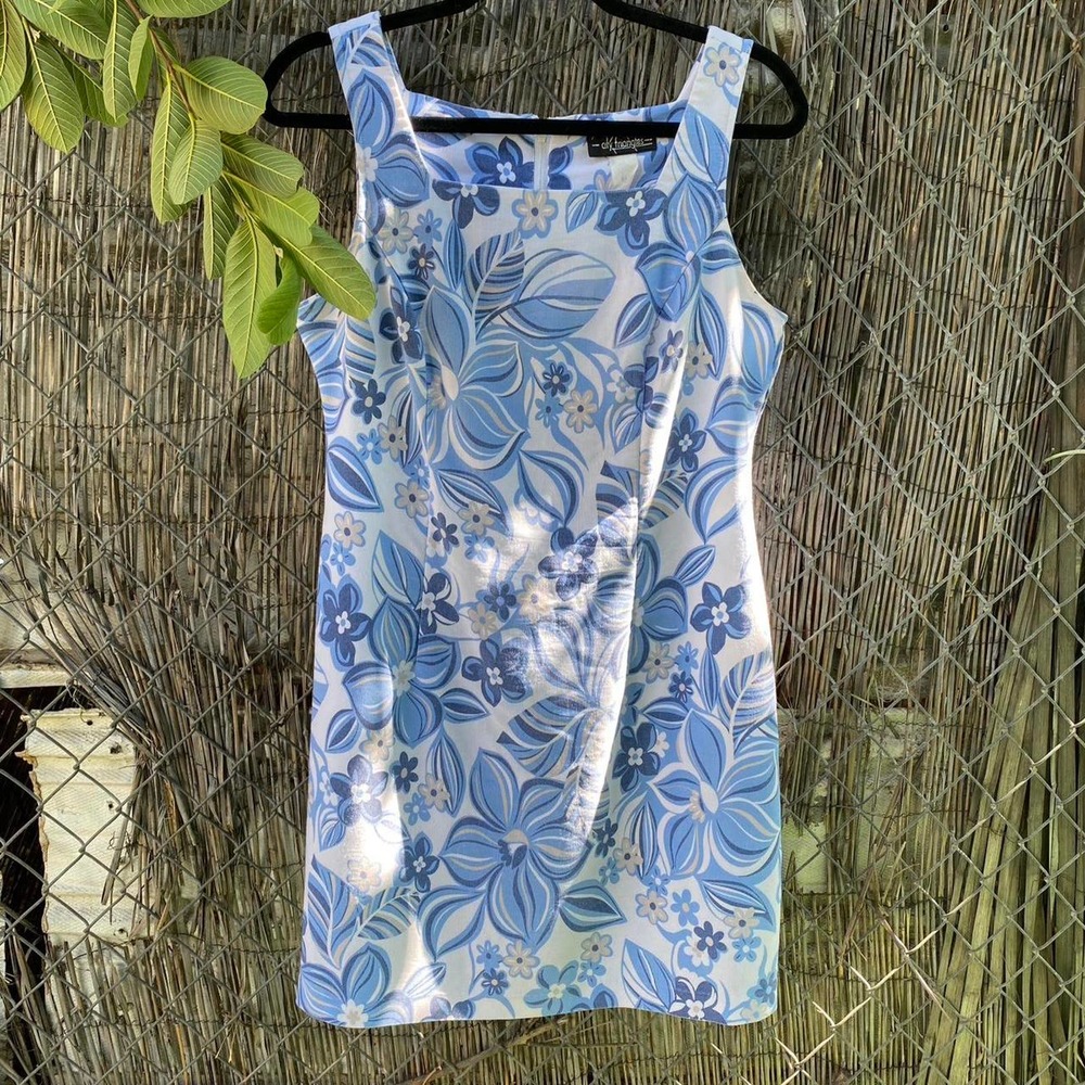 Adorable 1990s 90s vintage hawaiian CITY TRIANGLES dress y2k MEDIUMA